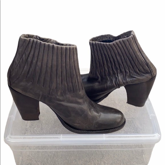 iXOs gray distress leather ankle boot size EU 37 Heeled boots - Picture 1 of 15